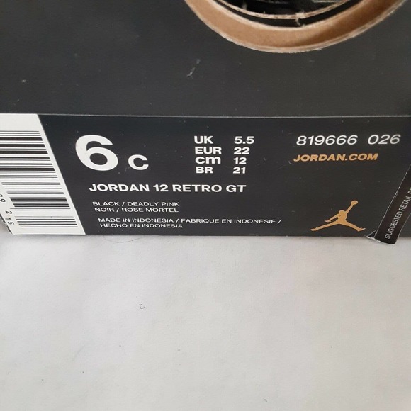 Jordan retro 12s Air Jordan 6 | Mercari Baby Air Jordan\'s sz 6c Jordan 12 Retro GT Black/Deadly Pink